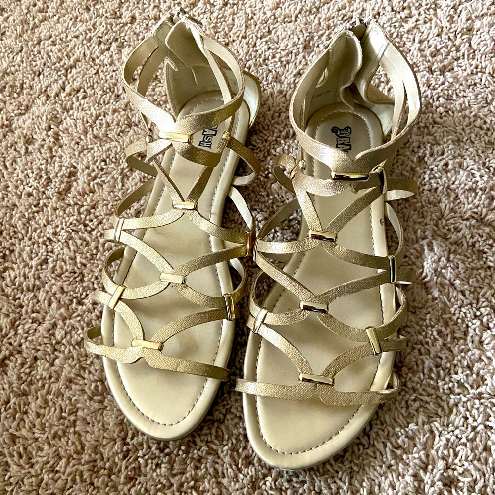 sparkle gold sandles